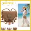 Túi đeo vai GUSTAVA, Túi xách ren dệt bằng rơm, Túi đi biển phù hợp với sức chứa cao thời trang dành cho nữ