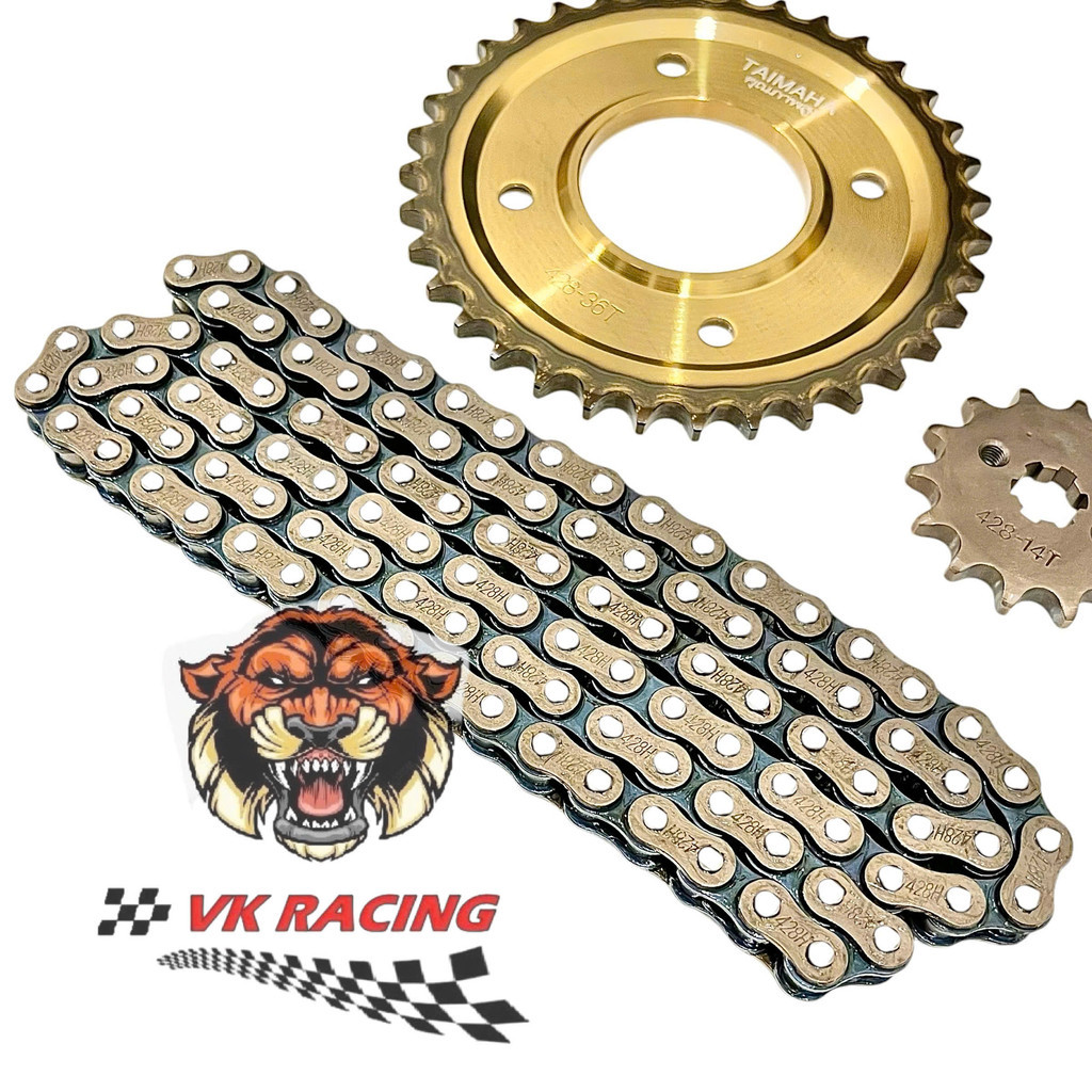 Bộ nhông sên đĩa NSD xích sên TAIMAHA thái lan wave rs100-110 - wa 100-110 - w rsx 100-110 - w blade (428H 14-36-106L)