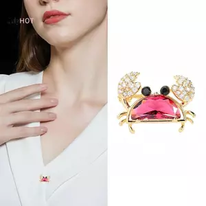 JULYHOT Dễ Thương Nhỏ Cua Thổ Cẩm Thời Trang Áo Len Thanh Lịch Cardigan Xò Trang Sức Dành Cho Nữ Massivedeals