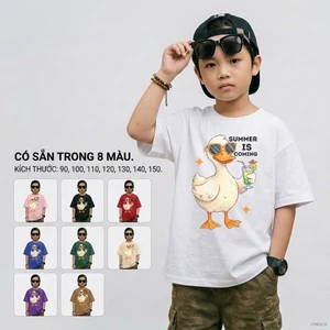 Áo thun bé trai in họa tiết, mềm mịn, dễ phối đồ, Cho bé 2-12 tuổi