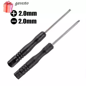 GAVESTO 10 Tuốc nơ vít Mini, Công cụ sửa chữa chữ thập có rãnh 2mm 3mm, Tua vít nhỏ màu đen bằng thép
