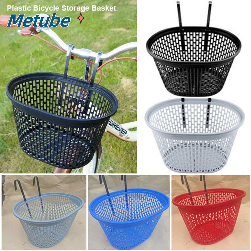 Giỏ đựng xe đạp trẻ em METUBE, túi nhựa nhiều màu, 6 kiểu, trước/sau, phụ kiện đi xe đạp