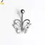 < YEI > Vòng rốn Zircon không gây dị ứng Hình con bướm 1 Trang sức xỏ lỗ rốn cho bé gái Trang phục mùa hè mới