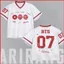 GC1 BTS thoải mái áo thun mềm mại trở lại áo số 07 dạo phố ARMY người hâm mộ quà tặng Áo thun GC1