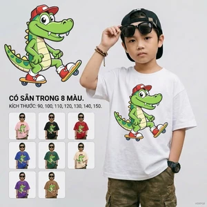 Áo thun bé trai 2-12 tuổi Thời trang phong cách Hàn Quốc Thấm hút mồ hôi Co giãn tốt Size 90-150