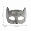 Mặt nạ nửa tai mèo FUHUIOT, Mặt nạ Halloween sáng bóng bằng nhựa, Mặt nạ mắt hóa trang lấp lánh nhẹ sang trọng dành cho nữ