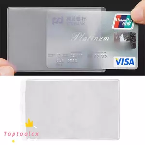 TOPTOOLCX 10 CÁI Danh thiếp, Hộp đựng thẻ ID mờ PVC, Đồ dùng văn phòng trường học Giá đỡ thẻ làm việc