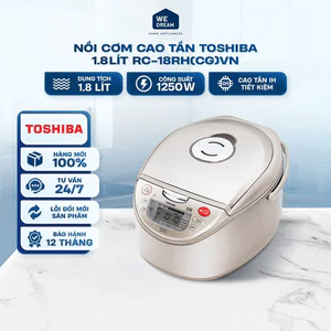 Nồi Cơm Điện Cao Tần Toshiba RC-18RH(CG)VN 1.8L - Hàng Chính Hãng