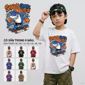 Áo thun bé trai học sinh tiểu học, mềm mịn, thấm hút mồ hôi, Cá tính