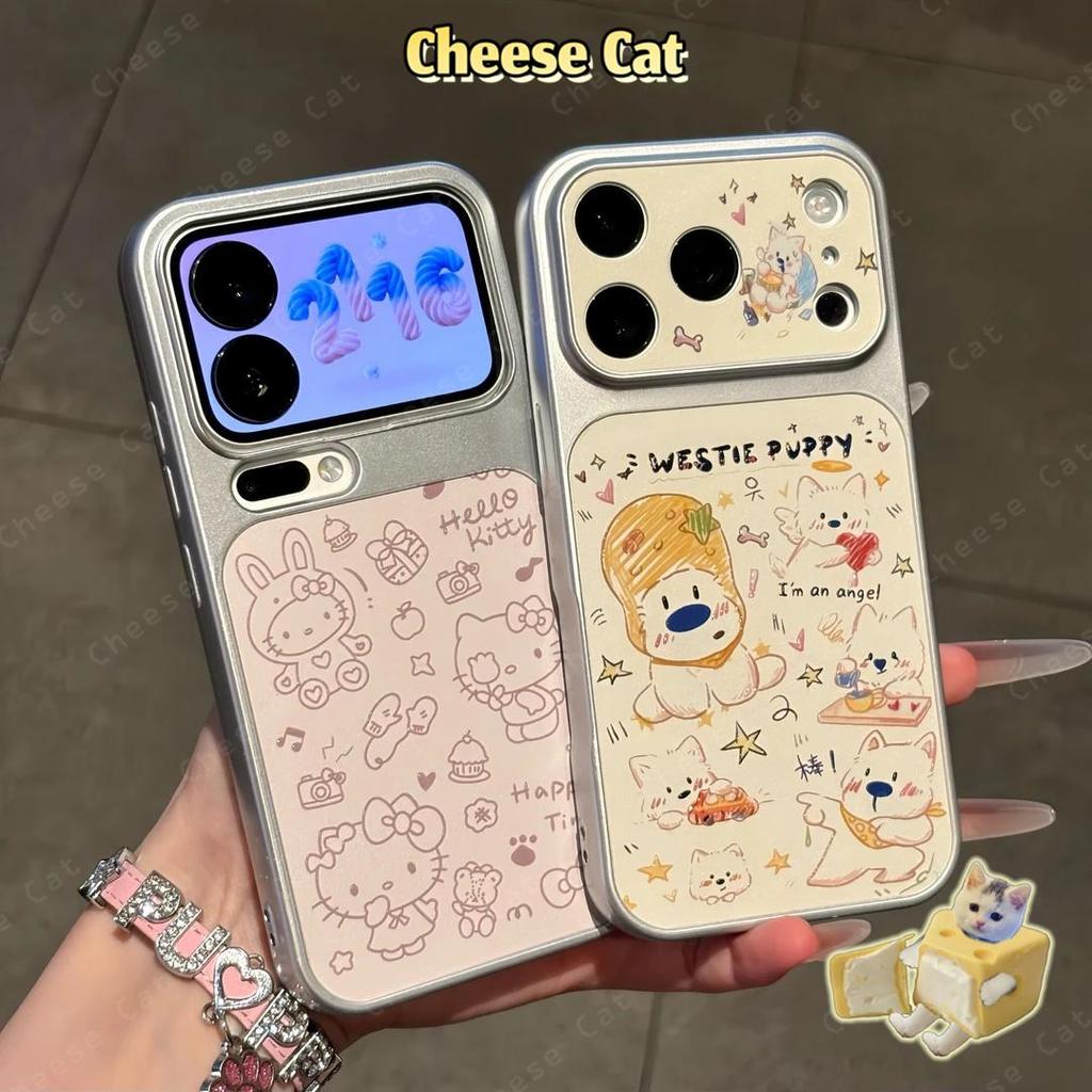 Đổi thành 17 Pro Max Ốp điện thoại da mèo Kitty ngộ nghĩnh cho iPhone 13 14 15 16 12 11 17 Pro Max Xs XR