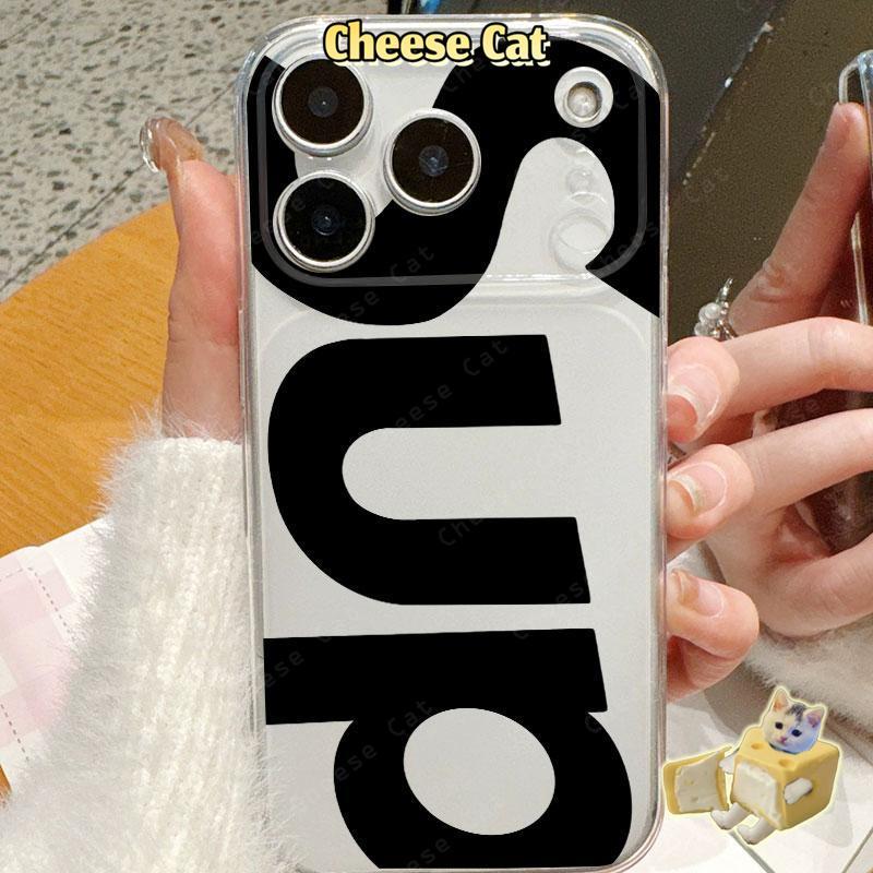 Ốp điện thoại đơn giản in chữ tiếng Anh cho iPhone 14 13 Xs Max XR 11 12 15 Plus 16 12 11 17 Pro Max