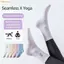 Tất Pilates OUSXA dành cho nữ, Tất tập Yoga chuyên nghiệp chống trượt bằng vải Cotton, Tất ống giữa co giãn cao thấm mồ hôi thoáng khí để tập thể dục