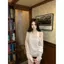 Áo kiểu Hot Girl kiểu dáng nhẹ trong suốt dành cho nữ mùa hè 2026 Phong cách mới Vai chéo dáng rộng Niche dài tay T-
