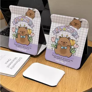Gương trang điểm gấp đôi túi tote táo đỏ di động