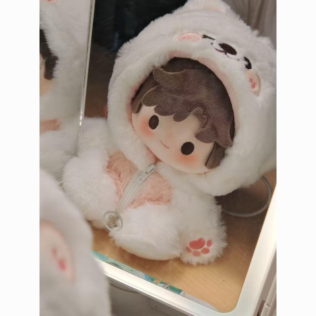Samoyed Quần Áo Cho Bé 20CM Jumpsuit Động Vật Nhỏ Dễ Thương Hoạt Hình Búp Bê Sang Trọng Động Vật Jumpsuit Phụ Kiện 6.10