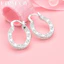 URMYLADY Bạc 925 Thanh Lịch Khắc Kẹp Bông Tai Nữ Sang Trọng Cưới Đính Hôn Dự Tiệc Thời Trang Quyến Rũ Trang Sức