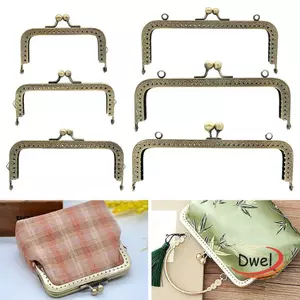 DWEL Ví Khóa Khung, Túi Vintage Phần Cứng Ví Khung Kiss Clasp, Mini Kim Loại Ví Khung Tay Cầm Túi Phụ Kiện
