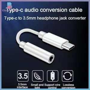 < beartwo > Tai nghe Type C 3.5 Ja USB C sang 3.5mm Bộ chuyển đổi tai nghe AUX Cáp âm thanh Mới