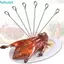 FUHUIOT 20 Chiếc Kim Ngỗng Rang, Xiên Kabob Có Thể Tái Sử Dụng Thép Không Gỉ Thịt Nướng Xiên, Xiên BBQ Vòng 20 / 25 / 30cm Bền Ngoài Trời