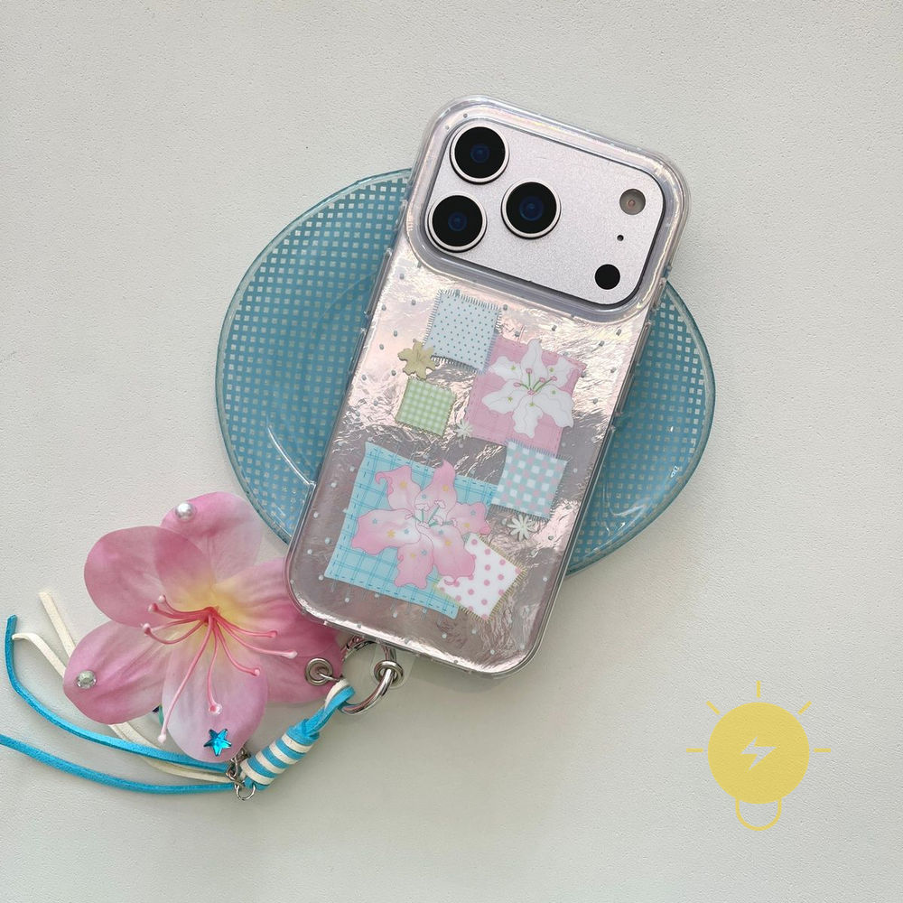 Phone Case For iPhone 17 Pro Max 16 15 14 13 TPU Chain Lily Aesthetic Korean Cute
