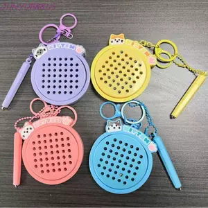 Móc khóa bảng vẽ từ tính JUNYUE88US, Móc khóa Mini ngộ nghĩnh cho mèo con DIY, Túi treo Túi treo trang trí Tranh trò chơi Pad với bút từ tính Mặt dây chuyền mèo hoạt hình cho trẻ mới biết đi
