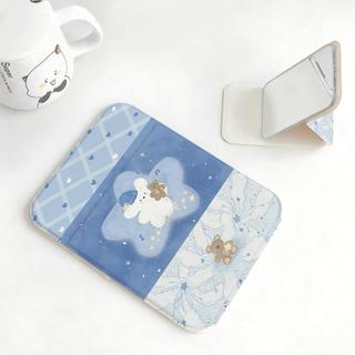 Gương gấp họa tiết sao xanh phong cách huyền ảo nhẹ gọn tiện dụng văn phòng nhà cửa