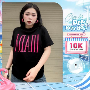 （Giao hàng 24h）Angela Áo Thun Nữ Babytee Raglan In Chữ Năng Động Vải Cotton Hoàn Toàn Thoáng Mát