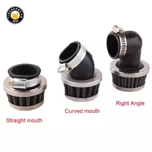 {TB & Bag} Bộ lọc không khí xe máy 35mm Dirt Pit Bike Bộ lọc không khí Mini cong thẳng bên phải.