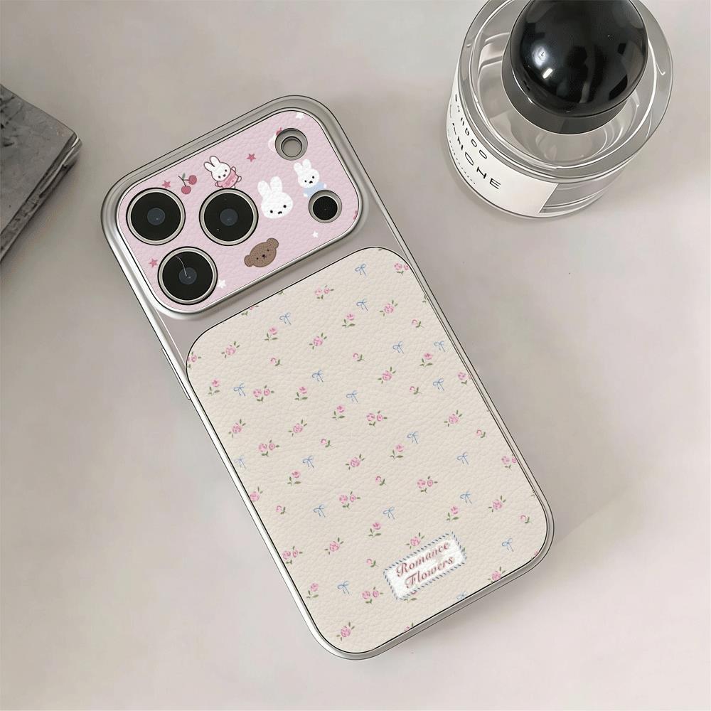Ốp lưng iPhone 16/15/14/13 Pro Max Hoa Nhỏ Thỏ Dễ Thương Vintage Chống Trầy Cao Cấp