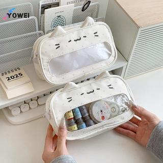 Túi văn phòng phẩm mèo con cửa sổ trong suốt YOWEI dành cho trẻ em và người lớn khi di chuyển VN