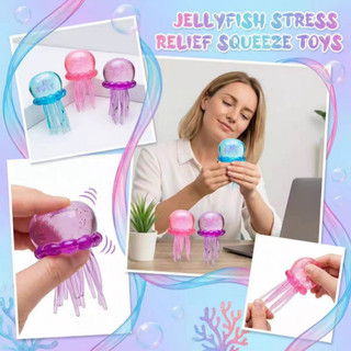 【BabyJoy】Mô hình bóp giảm căng thẳng hình thạch sứa, lấp lánh nhiều màu, phù hợp cho cả trẻ em và người lớn