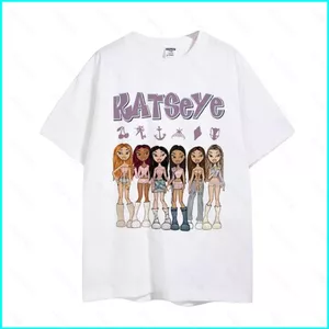 SY3 KATSEYE SOPHIA LARA MOONCHAE MEGAN hoạt hình Áo thun ngắn tay hàng đầu 110cm-6XL YS3