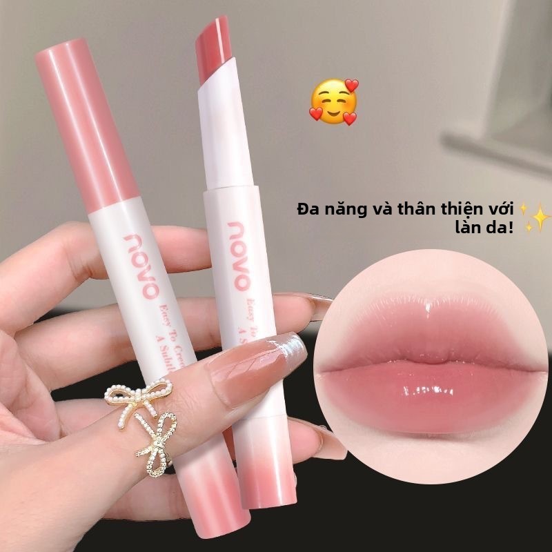 Son dưỡng bóng NOVO - 【Lâu trôi, không phai】, chất son ẩm mượt, tôn da sáng, cho đôi môi căng mọng tự nhiên