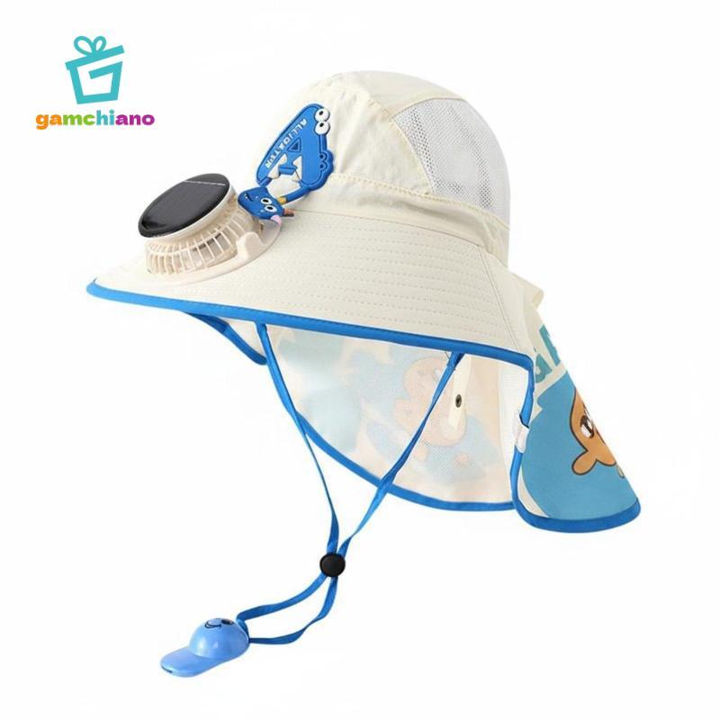 Mũ chống nắng trẻ em Dây đeo cằm có thể điều chỉnh Mũ xô vành rộng cho bé trai bé gái Bảo vệ mùa hè bên ngoài