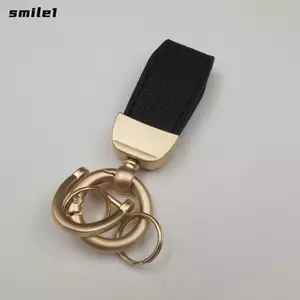 Móc khóa ô tô SMILE, có vòng hợp kim kẽm Dây móc chìa khóa ô tô chống thất lạc, bằng da sợi nhỏ nặng Chìa khóa kim loại đa năng Fob Nam và Nữ