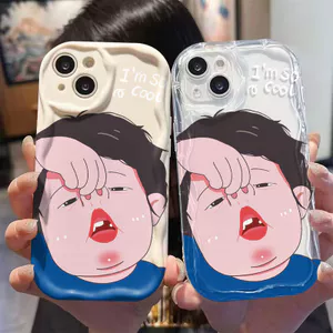 Ốp Lưng Cho OPPO Reno 15 14 13 12 11 10 Pro 8 6 15F 14F 13F 8Z 7Z 6Z A6X A3X A5i A17K A16K A16E A15S A12E Kem Sóng Cong Cạnh Họa Tiết Vui Nhộn Cậu Bé NYK124