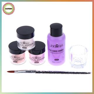 SAFENH Acrylic Nail Kit Powder 1 Liquid Crystal Cup Set dành cho DIY Nail Art Practice Home Salon Người mới bắt đầu Dụng cụ làm móng tay VN