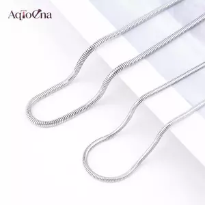 AqToCna Vàng Màu Dây Xích Thép Không Gỉ Rắn Dây Nelace Xoắn Trang Sức Nữ Dây Xích Dài Phụ Kiện AqToCna