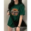 Áo thun in họa tiết cổ điển Mỹ dành cho nữ xe máy dáng rộng phù hợp