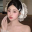 Phụ kiện tóc cô dâu SMILE, Dây buộc tóc co giãn phong cách công chúa cực lớn, Băng đô buộc dây buộc ren đẹp tuyệt đẹp cho áo choàng cô dâu