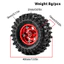 4 40mm 3mm Hex 0.7 "Kim Loại RC Bánh Xích Lốp Và Bánh Xe Cho 1 / 30 Trục SCX30 Ford Bronco Wrangler K10 Nâng Cấp Phần