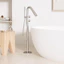 Vòi bồn tắm GESSI của Ý, loại gắn sàn, gắn tường ẩn, mạ niken xước màu vàng hồng, vòi nóng lạnh gắn trên bề mặt bên cạnh