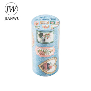 JIANWU 80mm * 200cm Vintage Nhân Vật Hoa Ảnh Phong Cảnh Chất Liệu Cắt Kéo Thêu Sò Băng Washi Sáng Tạo Tạp Chí Văn Phòng Phẩm