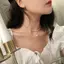 AqToCna Ngọc Trai Thời Trang Nelace Nữ Tinh Tế Hai Lớp Xương Đòn Dây Xích Nelace Choker Trang Sức Dành Cho Nữ Quà Tặng AqToCna