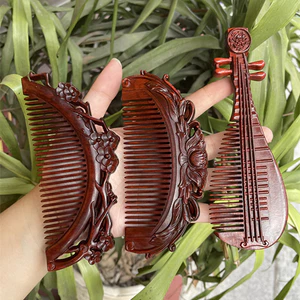 Lược hoa hồng lá nhỏ tự nhiên Lược Massage phong cách cổ điển Quà tặng sáng tạo văn hóa