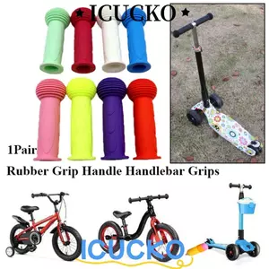 ICUCKO 1 Cặp Tay Cầm Cao Su, Nhiều Màu Xanh Đỏ Trẻ Em Trẻ Em Tay Cầm Trẻ Em Tay Cầm Tay Cầm Tay Cầm, Chất Lượng Cao 10 Màu Xe Ba Bánh Ván Trượt Xe Tay Ga Xe Đạp Phụ Kiện Tay Lái