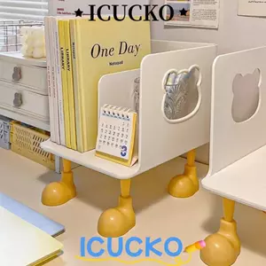 Giá sách ICUCKO, Thiết kế chia ngăn Kệ sách để bàn nhiều lớp, Học sinh tổ chức sách gấu rỗng