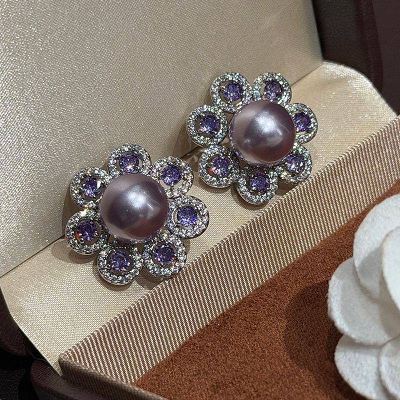 Bông tai thời trang tua rua sang trọng Zircon Phong cách mới