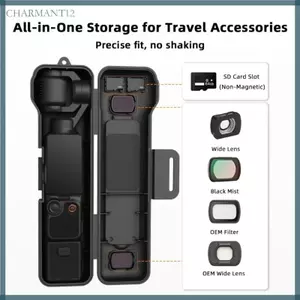 Char Vỏ cứng bảo vệ cho máy ảnh Pocket 4 3 có khe lưu trữ phụ kiện