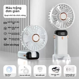 Quạt Nhỏ Cầm Tay Sạc USB Im Lặng Di Động Gió Cao Ký Túc Xá Sinh Viên Giường Di Động Im Lặng Gấp Quạt